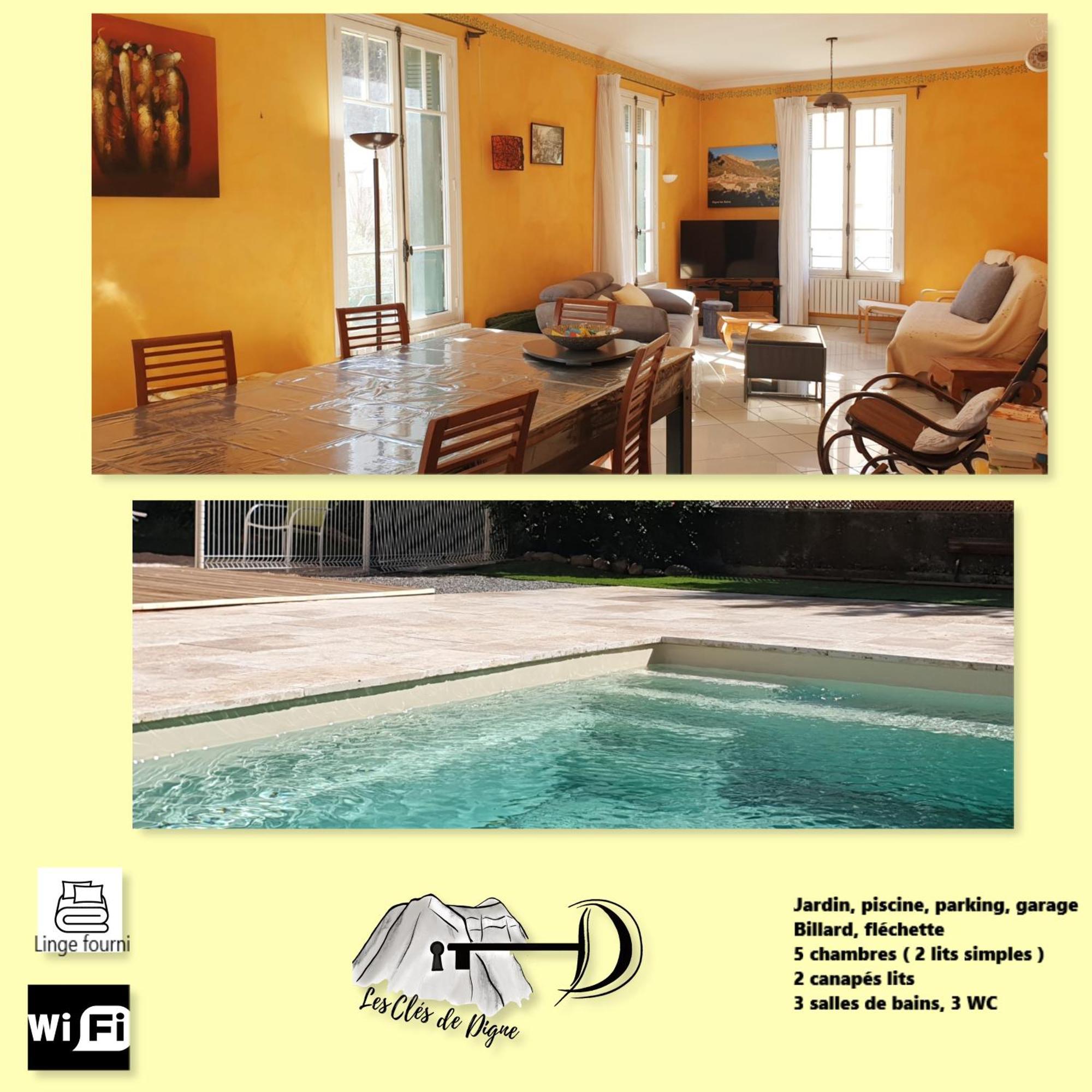 Tres Bel Appartement Avec Piscine ディーニュ・レ・バン エクステリア 写真